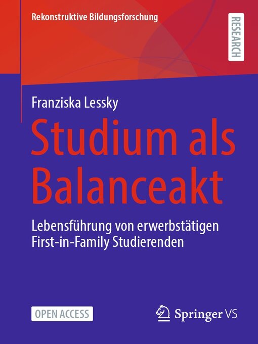 Title details for Studium als Balanceakt by Franziska Lessky - Available